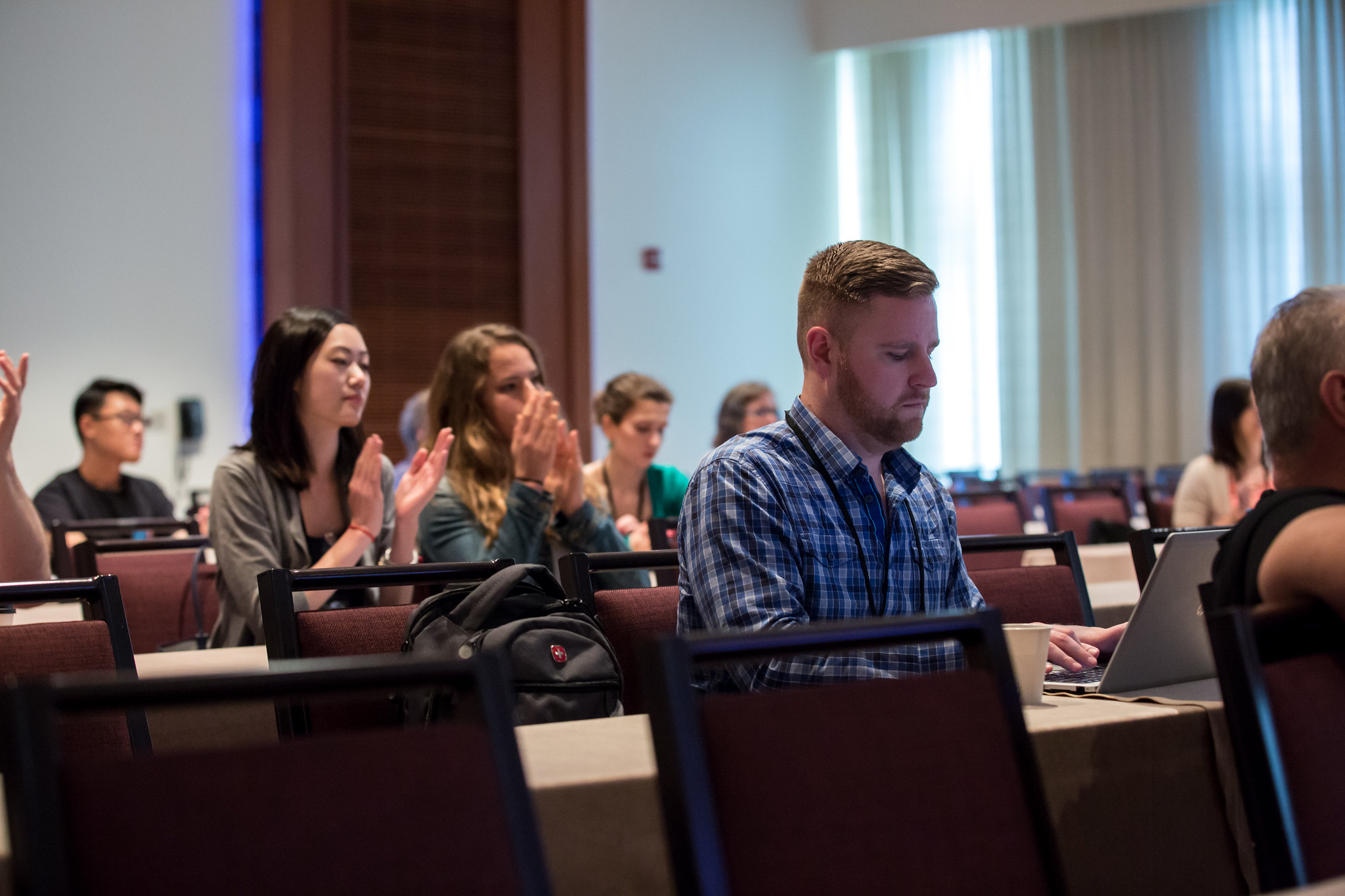 Students engaging in a Culinology event